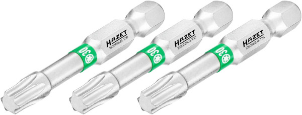 Embout Hazet, 6 pans plein 6,3 (1/4 pouce), profil intérieur TORX®, T30, nombre d'outils : 3, version longue, ouverture de clé : T30, 2223NSLG-T30/3