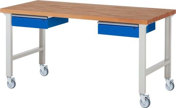 Etabli mobile RAU 7002A1, 2000x900x1000mm, 4 roulettes pivotantes, 05-7002A1-209B4S4.11