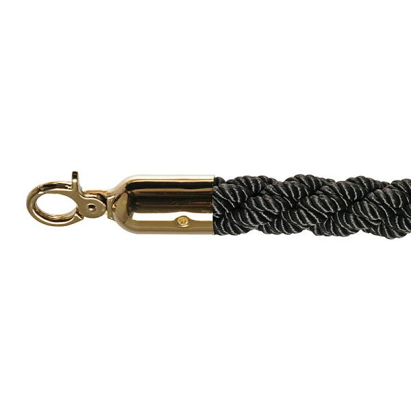 VEBA cordon de barrière luxe noir, laiton, Ø 3cm, longueur 157 cm, 10102BB