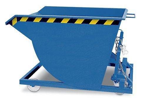 Conteneur basculant latéral RR Industrietechnik en acier, volume 750 litres, bleu, 145029