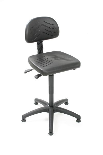 Chaise de travail Lotz "Comfort Series" assise et dossier PU noir, hauteur d'assise 435-625mm, 8530.01