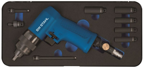Clé à chocs SW en acier, 1/4", 9 pièces, S3224