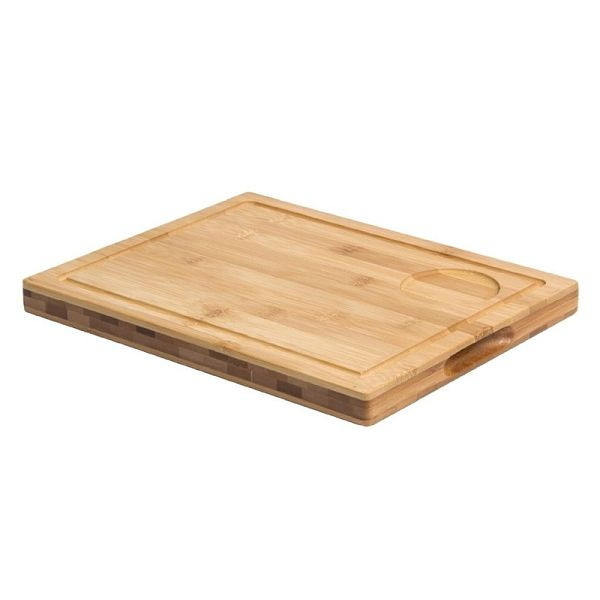 OLYMPIA planche à steak en bambou avec évidement 31 x 24cm, GF206