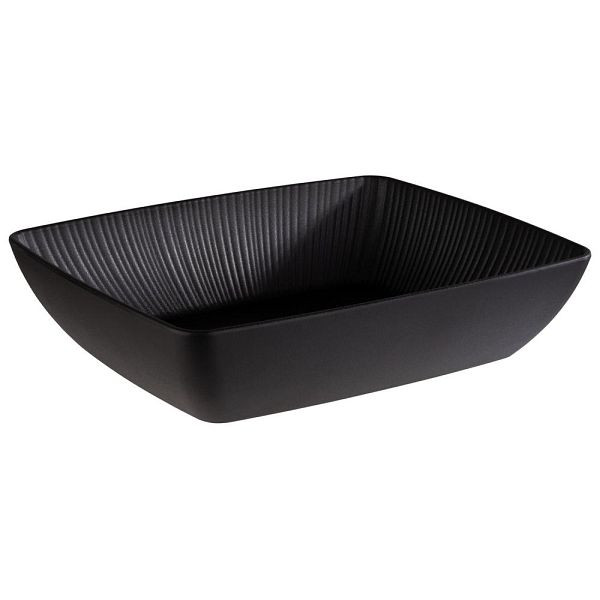 Bol APS GN 1/2 -NERO- en noir, 32,5 x 26,5 cm, hauteur : 7,5 cm, 3,5 litres, 85276