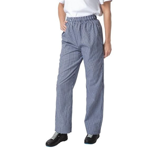 Whites blanc unisexe chef cuisinier Vegas pantalon bleu petit L damiers, B311-L