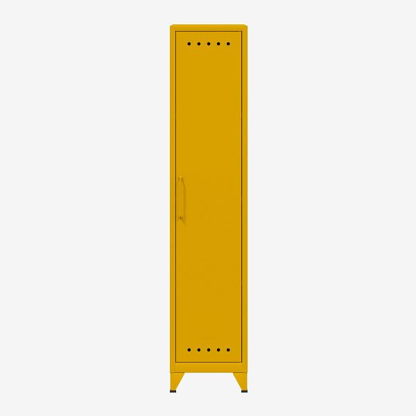 Armoire Bisley Fern Locker avec trois étagères fixes, tournesol (642), FERLOC3S642