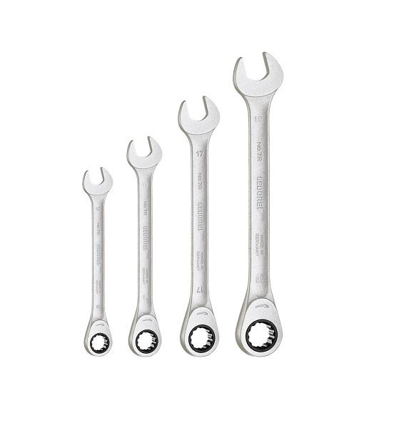 GEDORE jeu de clés à fourche avec cliquet polygonal en sachet, 2303949