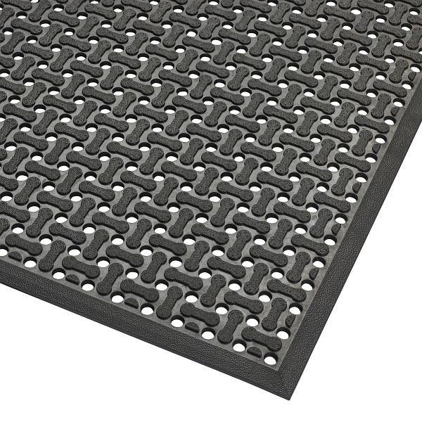 Tapis de sol Notrax Superflow XT pour l'industrie agroalimentaire 566, noir, 91 cm x 152 cm, 566S0035BL