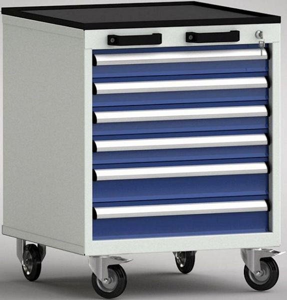 Chariot à outils professionnel KLW - 572 x 655 x 750 mm L x P x H avec rebord sur 4 côtés, FEA0600-06EPV-001