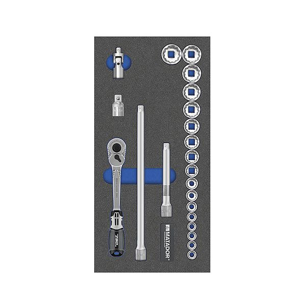 Module d'outils MATADOR : clé à douille 10 (3/8), 1/3 : 390 x 193 mm, poids : 1350 g, 8164 1302
