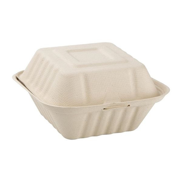 Fiesta Compostable Bagasse Burger Boxes 15,2 cm (500 pièces), FC542