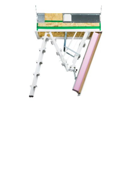 Escalier de grenier Wippro Klimatec Smart 120x60 cm ouverture coque, 18043