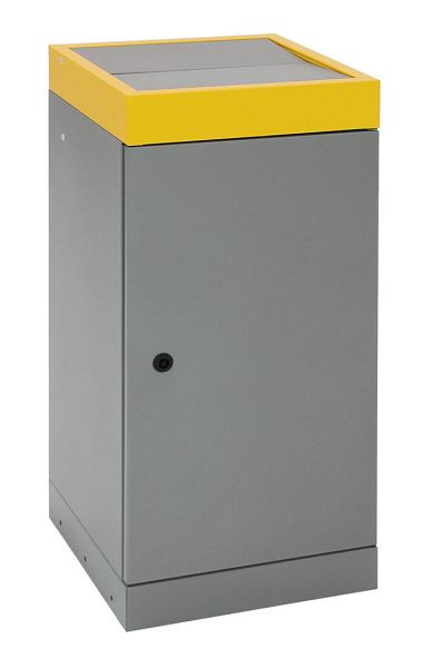 tri des déchets contondants ProTec-Plus, aluminium gris/1003, conteneur intérieur galvanisé, 70 litres, 607-070-0-2-103