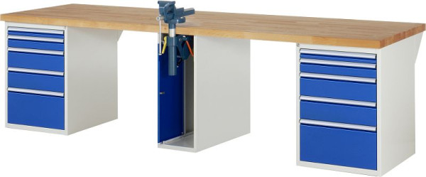 Etabli RAU série 7000 - modèle 7511-0, L3000 x P900 x H890 mm, base système L3000 x P850 x H850 mm, 03-7511A0-309B4M.11