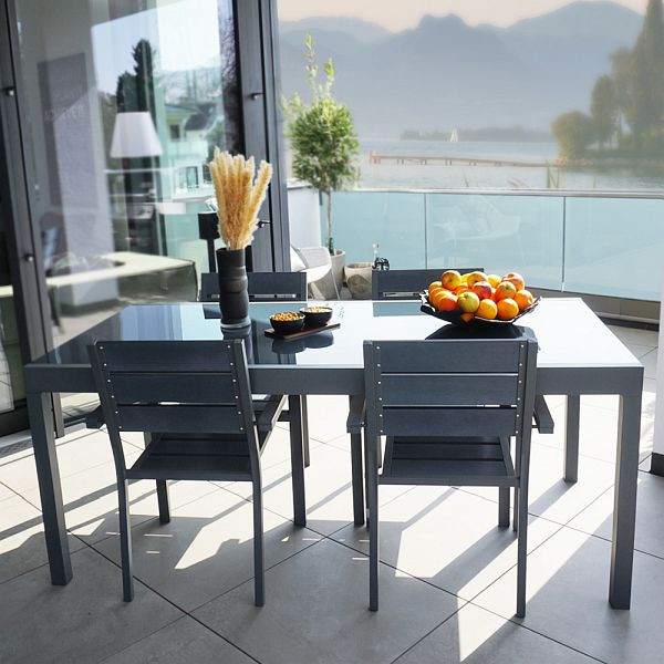 Salon de jardin HOME DELUXE SOL MADERA - table et 10 chaises, 48120