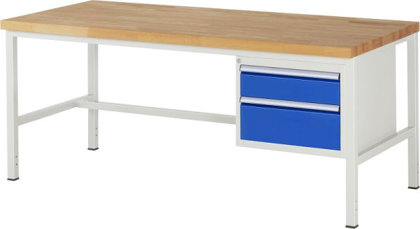 Etabli RAU série 8000 - modèle 8123, L2000 x P900 x H840 mm, base système L1995 x P850 x H800 mm, 03-8123A1-209B4S.11