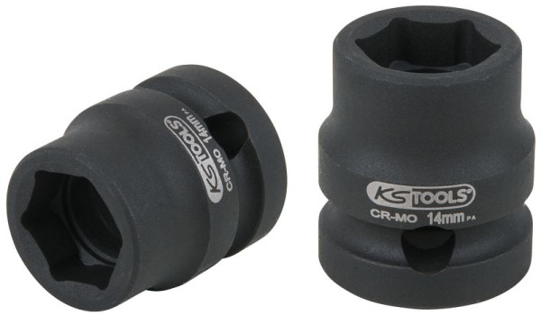 KS Tools Douille à chocs hexagonale 1/2", extra courte, 14,0 mm, 515.0061
