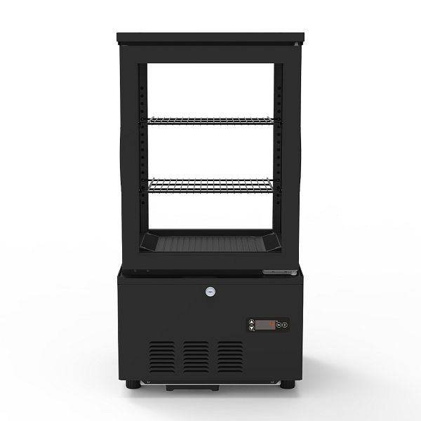 Vitrine réfrigérée Vaiotec TOPLINE 2 compartiments / 56 litres "noir", 43,4x39,8x85,4 cm, 10584
