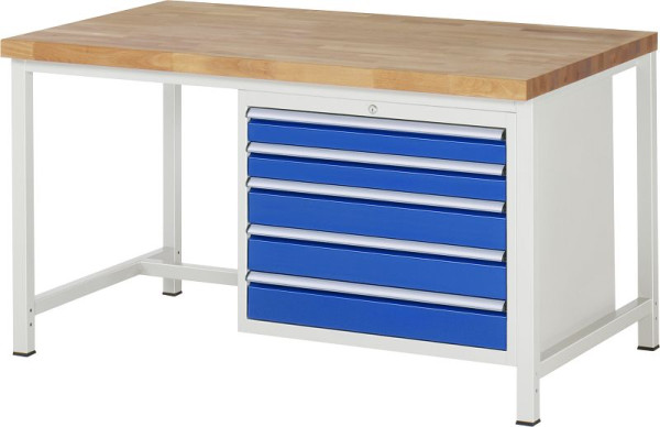 Etabli RAU série 8000 - modèle 8271, L1500 x P900 x H840-1040 mm, base système L1495 x P850 x H800-1000 mm, 03-8271A1-159B4H.11