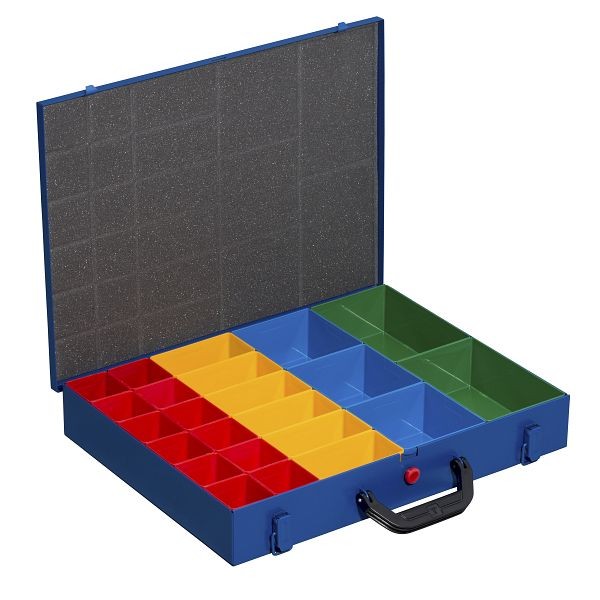 Allit EuroPlus Pro >M< mallette professionnelle en métal pour petites pièces 44H-23, couleur : bleu, poids : 3,4 grammes, 454120