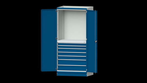 Établis ANKE armoire de base système d'armoire modulaire, série 1060 V, modèle 3005, 1015 x 720 x 2200 mm, RAL 7035/5010, 631.272