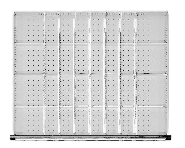 Ensemble de division de tiroir ANKE; pour tiroir 750 x 600 mm (LxP); 1/8 division