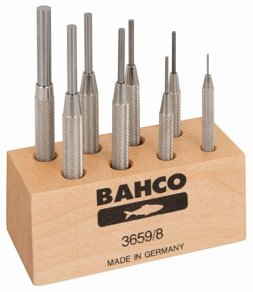 Jeu de chasse-goupilles Bahco, 8 pièces, support en plastique, 3659/8