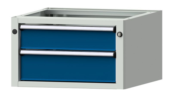 Armoire de base pour établis ANKE, modèle 902 V, 570 x 615 x 330 mm, RAL 7035/5010, 402.000