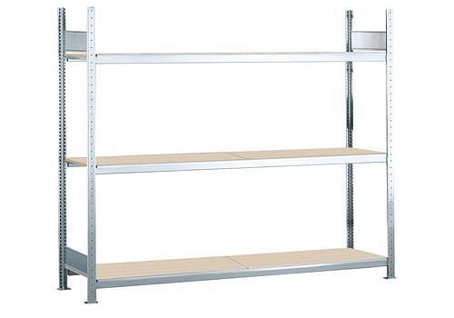 Étagère à grande portée Schulte avec panneaux de particules, champ de base, 3 niveaux de rangement, largeur des compartiments 2000 mm, 2060 x 636 x 2000 mm, 278950