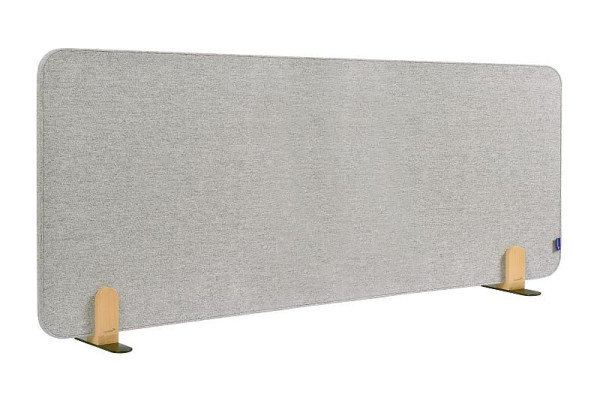 Cloison de table acoustique Legamaster ELEMENTS 60x160cm calme gris avec 2 supports, 7-209832