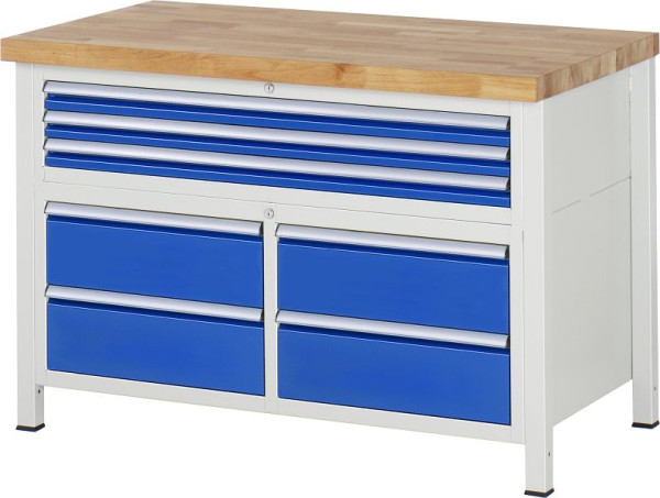 Etabli RAU série 8000 - modèle 8924, L1250 x P700 x H840-1040 mm, 13-8924A2-127B4H.11