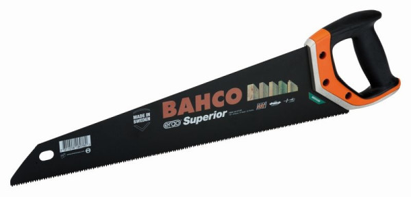 Sétaire Bahco Superior, ergo, 550 mm, XT 9/10 dents par pouce, pour bois moyennement grossier, 2600-22-XT-HP