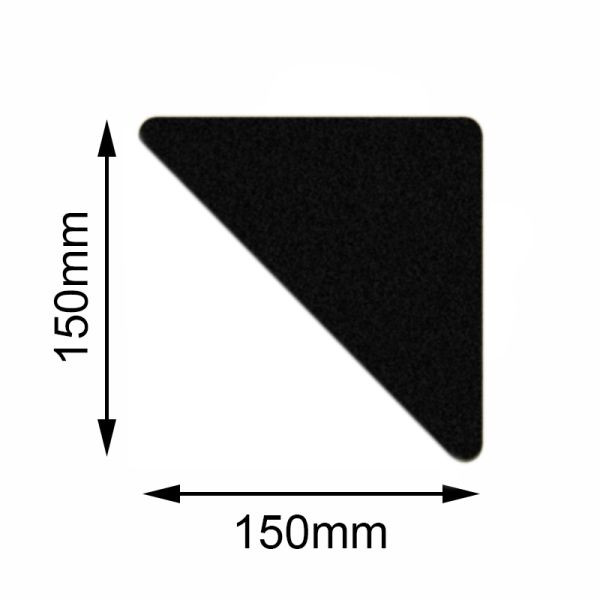 Marqueur de sol Mehlhose Triangle noir de sécurité 150x150mm, UE: 10 pièces, KSSD1V10