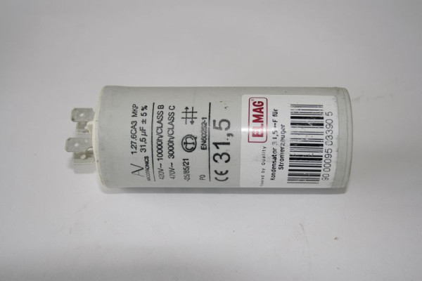 Condensateur ELMAG 31,5 µF pour groupes électrogènes, type SEB170X1, SED180DX1 et type SEB (SS) 10000WE avec AL S20F, 9503390