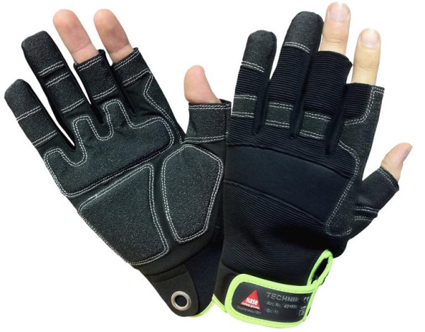 Hase Safety TECHNIK-3 doigts, gants de sécurité en cuir synthétique, taille : 10, UE : 10 paires, 421030-10