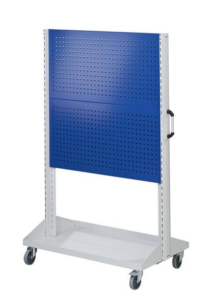Panneaux de tôle perforée de base ANKE pour voitures; 1250 x 720 x 1950 mm; RAL 7035/5010; avec 4 x panneaux métalliques perforés (2 x par côté), 962.162
