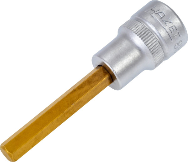 Douille tournevis Hazet, carré creux 10 mm, profil à six pans creux, 6 mm, version courte avec moletage, 8801-6