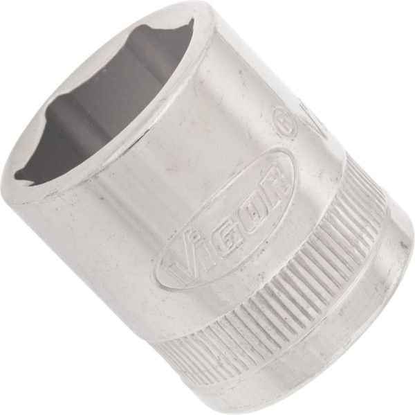 Insert de clé à douille VIGOR, carré creux 10 mm (3/8"), profil à six pans extérieurs, 16 mm, V2268N