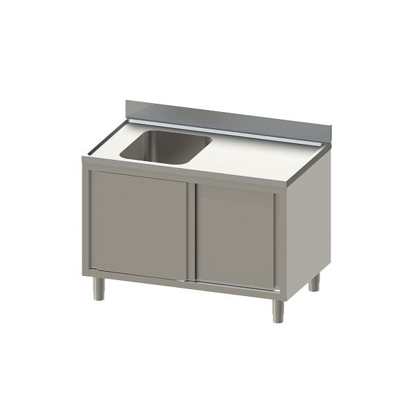 Vaiotec TOPLINE meuble évier 600 / 1 vasque à gauche avec portes coulissantes L : 1200 mm, 10806