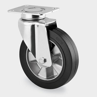 Roulette pivotante TENTE-ROLLEN, roue Ø 160 mm, capacité de charge 350 kg, hauteur de construction 210 mm, A 67 Shore, 3640IEP160P63