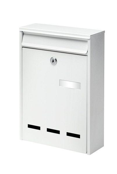 Boîte aux lettres BURG-WÄCHTER Pocket 5871 W, 2 x clés, HxLxP (extérieur) : 315 x 215 x 75 mm, blanc, 61010