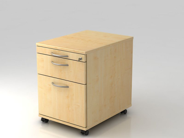 Conteneur roulant Hammerbacher 58cm, 1 tiroir, 1HR, serrure BM érable, 42,8x58x59 cm, 1/3/6 HE, VAC20/3/3/BM