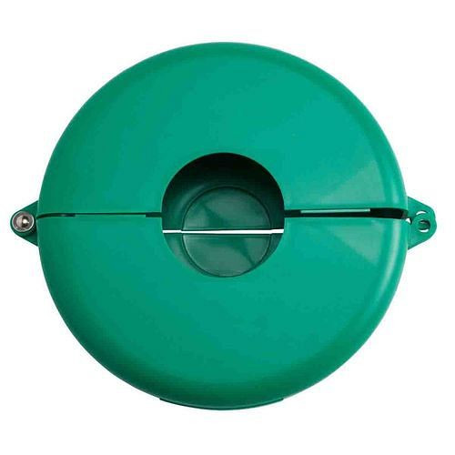 Dispositif d'arrêt DENIOS pour vannes de passage direct, 165 à 254 mm, vert, 311952