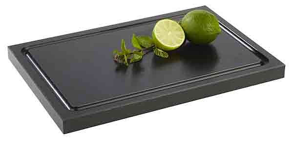 Planche à découper APS -BAR-, 30 x 20 cm, hauteur : 2 cm, polyéthylène (HDPE), avec caniveau, pieds antidérapants, 93306