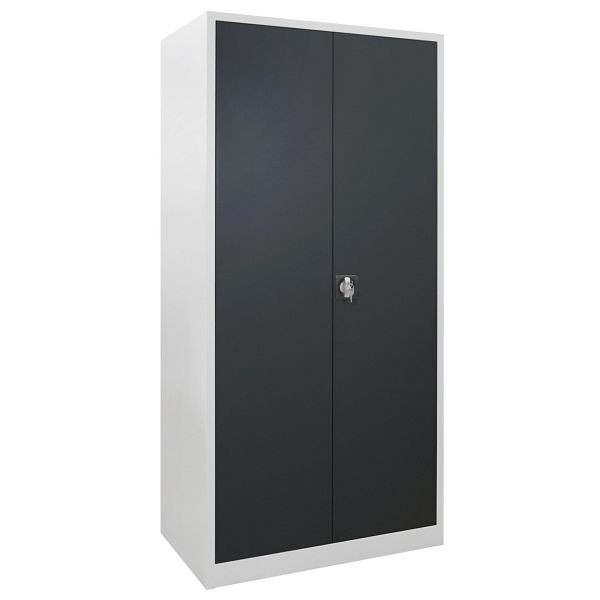 Armoire à portes battantes ADB 195x92x50cm, RAL7035 / 7016, gris anthracite, 40755