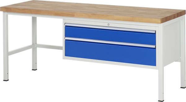 Etabli RAU série 8000 - modèle 8323, L2000 x P700 x H840-1040 mm, base système L1995 x P650 x H800-1000 mm, 03-8323A1-207B4H.11