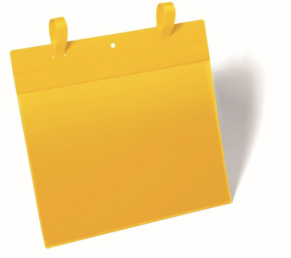 Sac boîte en filet DURABLE avec rabat, jaune, A4 paysage, paquet de 50, 175104