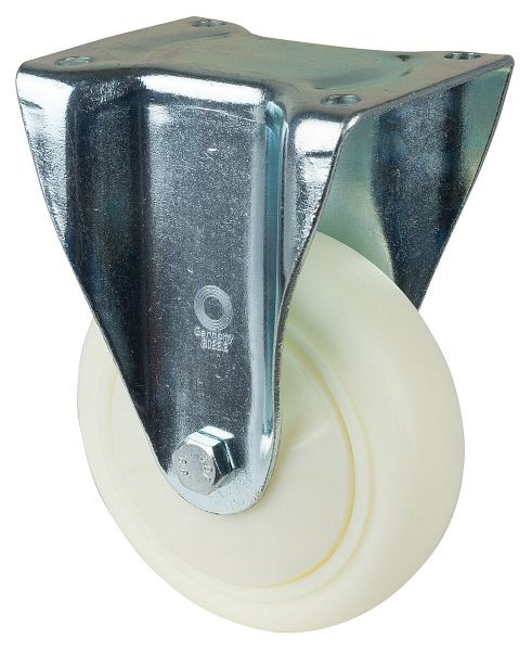 BS Rolls Roulette robuste, roulette fixe, largeur de roue 50 mm, Ø roue 150 mm, capacité de charge 600 kg, couronne en plastique, roulement à billes, N110.B15.153