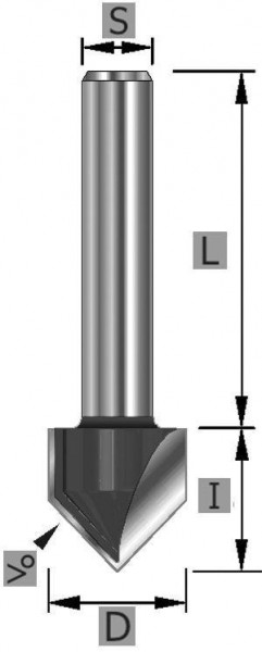 Rainure en V Edessö + coupe-lettres HW Z2, A : 15,9, < : 90 °, B : 12,7, C : 8, 103015908