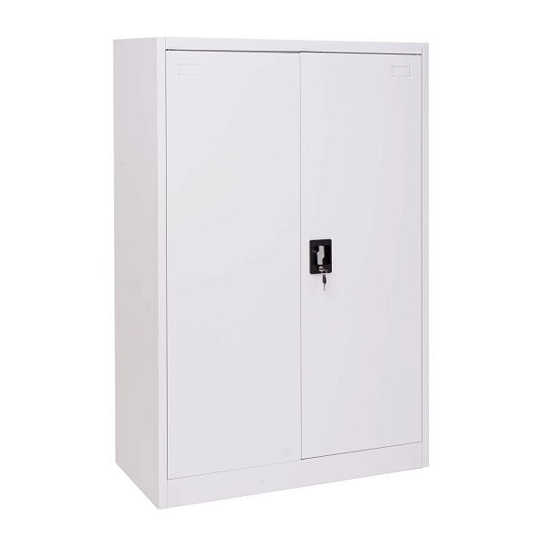 Classeur Mendler HWC-H17, armoire de bureau en acier, 2 portes, 140x90cm blanc, 72736